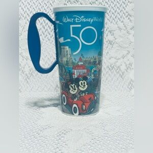 Walt Disney World 50th Anniversary Resort Park Plastic Cup Mug. No Lid.